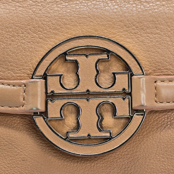 Tory Burch Amanda Double Zip Tote Bag Aged Vachetta Tan Satchel Handbag READ - Picture 4 of 16